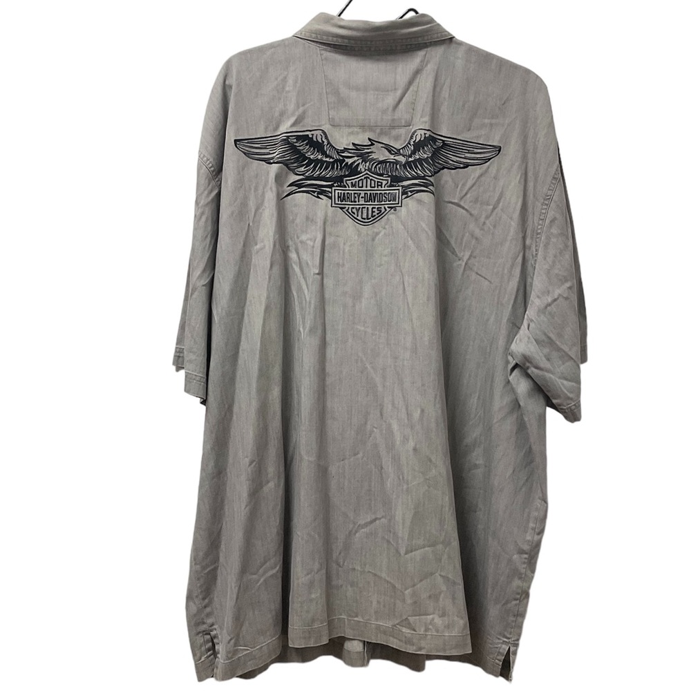 🏍️🔥Harley-Davidson Sharp Harley Cycles Back Logo 100% Cotton Button Down Shirt - Picture 5 of 6